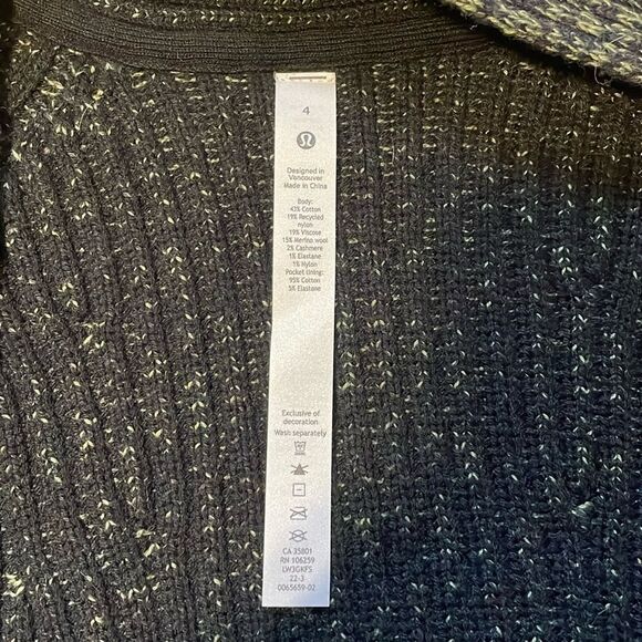 Lululemon Cotton Cashmere Sweater Wrap Cardigan 4 - Picture 7 of 8